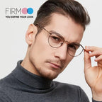 Firmoo Blue Light Blocking Glasses for Computer Reading Retro Metall Round Frame for Women Men
