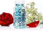 Snowflake Sprinkles, Frozen in Sugar Sprinkle Mix, Blue Sprinkles, Baking Cake Cupcake Toppers, Cookie Decorating, Ice Cream Decorations Celebrations Shaker Jar Wedding Christmas Party
