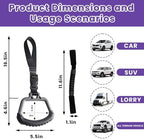 2-in-1 Car Assist Handle Kit | Mobility Aids for Getting Out of Car，Adjustable Overhead & Backseat Grab Bar with Soft Rubber Grip for Added Support Entering and Exiting Vehicle(2, Black)