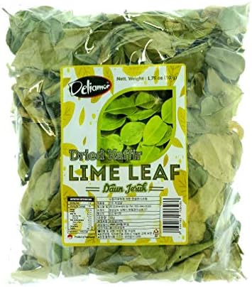 Deliamor Dried Kaffir Lime Leaf | Daun Jeruk, 1.76 oz (Pack of 1)