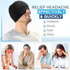 Migraine Relief Cap, Headache Relief Hat for Migraine Cap, Hot and Cold Therapy, Headache Eyes Mask for Stress Relief, Ice Pack Head Wrap for Sinus, Puffy Eyes, Tension,Black