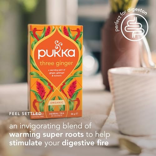 Pukka, Tea Herbal Three Ginger Organic, 20 Count