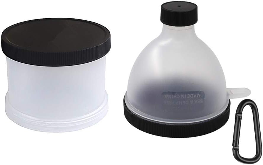 Protein Supplement Funnel Powder Tablet Container Storage Subdivision 2 Pack