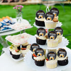 Ercadio 40 PCS Edible Beer Party Cupcake Toppers Cheers and Beers Happy Birthday Party Decorations for Father's Day Whiskey Beer Cake Drink Topper Favor for Summer Family Party Decor Supplies