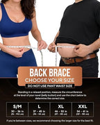 TheraCopper Copper Back Brace for Men & Women — Lumbar Support Belt for Lower Back Pain, Sciatica & Herniated Disc — Infused Copper Back Support with Adjustable Compression (Large)