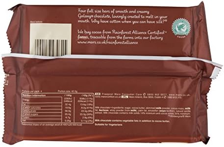 Galaxy Smooth Milk Chocolate 42g (Pack of 4)