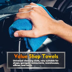 HOMEXCEL Blue Microfiber Cleaning Cloths 100 Pack, Reusable Cleaning Rags Shop Towels - Bulk Multipurpose Microfiber Towels, Lint Free Cleaning Towels for Car, House & Kitchen, 11.5 x 11.5 inch