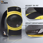 JBM Adult & Kids Knee Pads Elbow Pads and Wrist Guards for Inline Skating, Roller Skating, Skateboarding, Scootering