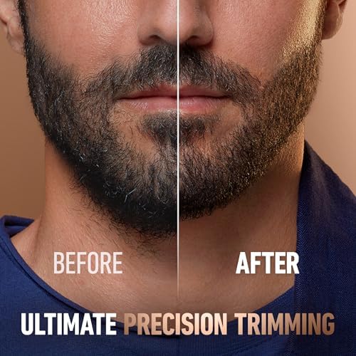 King C. Gillette Beard Trimmer PRO with 40 beard length settings in precise 0.5mm steps, cordless design & 1 trimmer, 1 brush, 2 combs, 1 charger and 1 T-blade