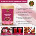 Spice Magic Dried Rose Petals | 100% Natural & Edible Rose Petals I Perfect for Herbal Teas, Desserts, Cupcake Toppings, Crafts and Decoration | Net Wt 2oz (57g)