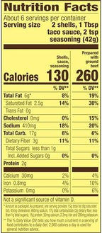 Old El Paso Crunchy Taco Dinner Kit with Taco Shells, Mild Taco Sauce, and Seasoning Mix, Easy Meal Prep, 12 Ct, 8.8 oz