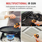 TempPro TP30 Infrared Thermometer Gun, Laser Thermometer for Cooking, Pizza Oven, Griddle, Engine, HVAC, Temperature Gun with Adjustable Emissivity & Max Measure -58°F ~1022°F (Previously ThermoPro)