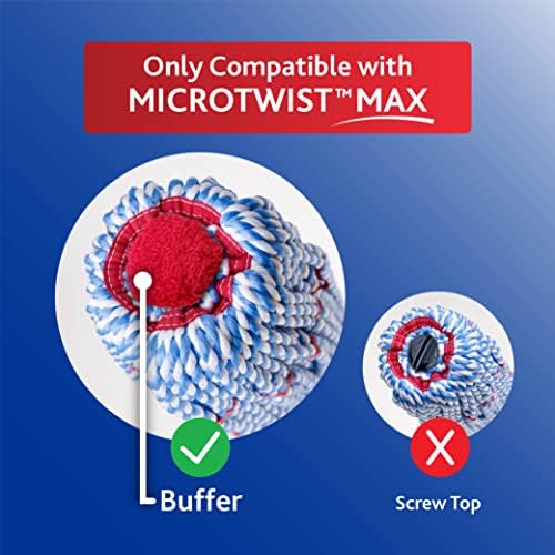 O-Cedar Genuine MicroTwist MAX Twist Mop Head Replacement | Machine Washable | Reusable | Microfiber Refill | Removes 99% of Bacteria