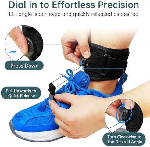 AFO Foot Drop Brace to Wear with Shoes, Adjustable Foot Brace for Men and Women