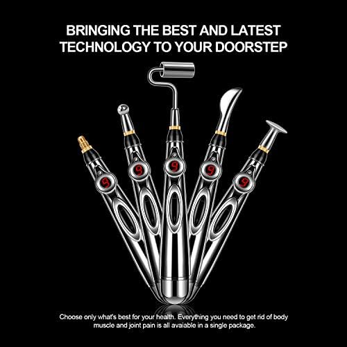 DANGSHAN 5-in-1 Acupuncture Pen, Electronic Acupuncture Pen, Pain Relief Therapy, Meridian Energy Pulse Massage Pen, Powerful Meridian Energy Pen Relief Pain Tools