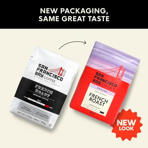 San Francisco Bay Ground Coffee, French Roast (28 oz Bag), Dark Roast Coffee