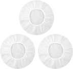 Shower Caps, 3 Pcs Waterproof Bath Caps Plastic Reusable Shower Caps Elastic Band Bath Hair Hat for Women Ladies Spa Salon