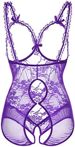 Plus Size Lingerie for Women Sexy Lingerie Bodysuit One-Piece Teddy Black
