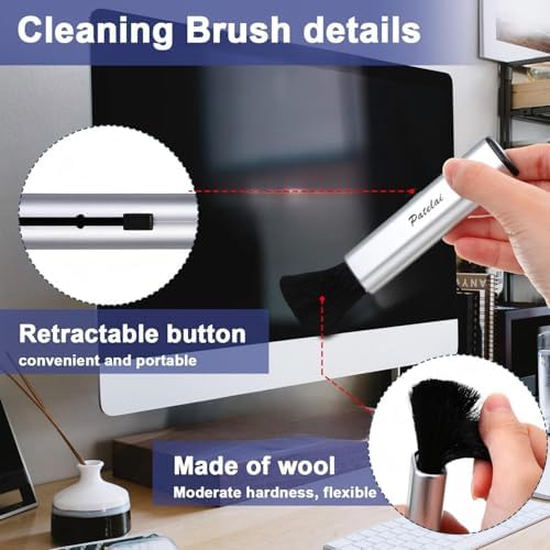 6 Pieces Portable Laptop Cleaning Brush Electronic Cleaning Brush Swipe Computer Brush for Laptops Keyboard Mobile Phones Cameras Digital Products Car Interior Detailing Home and Office Items