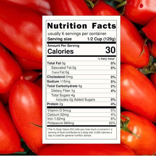 La San Marzano Large Can, Peeled Plum Tomatoes in Puree with Basil Leaf, 106 oz (#10 Can), Premium Quality, 100% Product of Italy, Authentic Italian Flavor