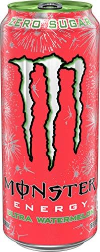 Monster Energy Ultra Watermelon, Sugar Free Energy Drink, 16 Ounce (Pack of 15) | Pack of 15