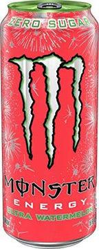 Monster Energy Ultra Watermelon, Sugar Free Energy Drink, 16 Ounce (Pack of 15) | Pack of 15