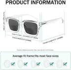 Eyekepper Bifocal Sunglasses for Women Reading under the Sun Stylish Bifocal Readers Tinted Lens Oversize - Transparent +1.00