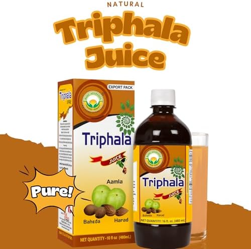 BASIC AYURVEDA Triphala Juice | 32.46 Fl Oz (960ml) | Herbal Blend of Amla, Haritaki & Bibhitaki | Natural Source of Vitamin C | Supports Digestion, Detox & Gut Health | No Added Sugar