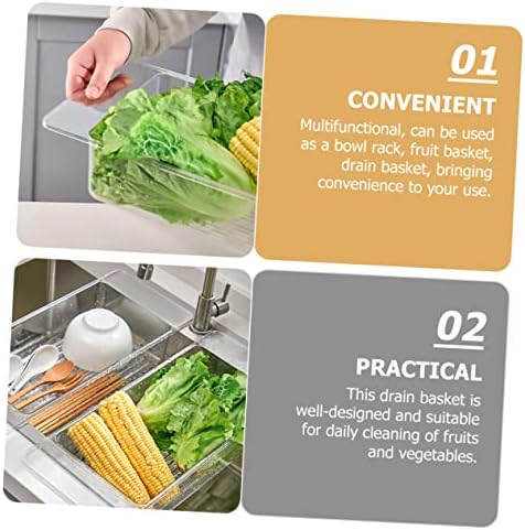 Zerodeko Sink Drain Basket Lightweight Hanging Strainer for Fruits Vegetables Fast Drainage Holder for Kitchen Sink Smooth Edges Easy to Use Design