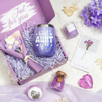 Aunt Gifts for Women, Best Auntie Brithday Gift Ideas Box from Niece Nephew, Promoted to New Auntie, Best Aunt Ever Tumbler Set Get Well Soon Self Care 7pcs Basket for Christmas, Mothers Day