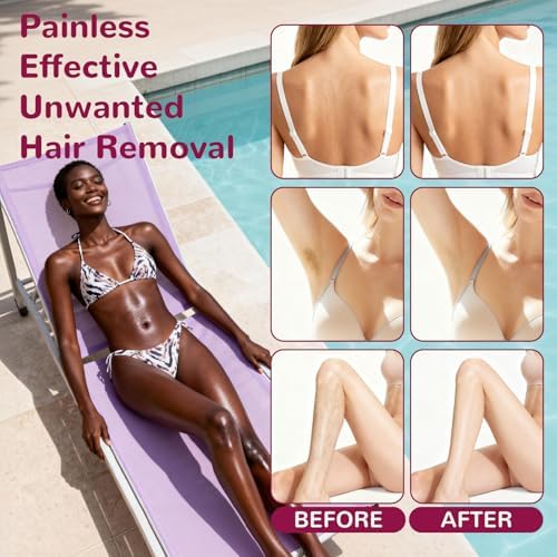 Crystal Hair Eraser for Women and Men, Reusable Crystal Hair Remover Painless Exfoliation Epilators Hair Removal for Women, Magic Hair Eraser for Back Arms Legs (Pink)