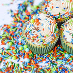 Dinosaur Sprinkles for Cupcakes Cake Decorating, Cookies and Baking - Fancy Edible Dino Sprinkles Cake Toppings in Brown Jimmies, Blue Nonpareils, Orange and Green Sugar Crystal and Pearl Sprinkles