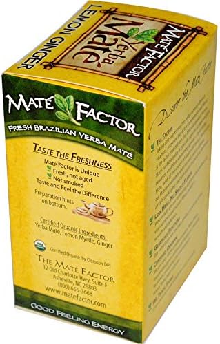THE MATE FACTOR Lemon Ginger, 20 Count