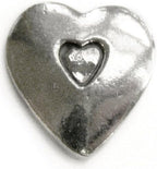 Basic Spirit Heart shape/Open your heart Pocket Token (Coin) Handcrafted Pewter Lead-Free CN-12