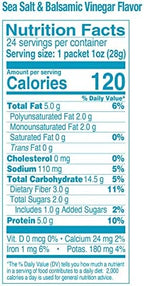 The Happy Snack Company Crunchy Chickpeas Sea Salt & Balsamic Vinegar flavor 24 x 1 oz packs. 5g Plant Based Protein & 120 Cals. Gluten,Nut & Dairy Free, Non-GMO and Vegan.