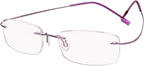 Poxas Memory Titanium Frameless Lightweight Reading Glasses Hingeless Flexibled Frames for Mens Womens
