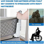 Mattress Lifter Tool, Foldable ABS Non-Slip Bed Sheet Tuck Tool, Ergonomic Under Foldable Mattress Raising Device