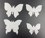 50Pcs Edible Wafer Cupcake Toppers Cake DIY White Blank Butterfly Cake Decoration Birthday Mix Size & White Colour