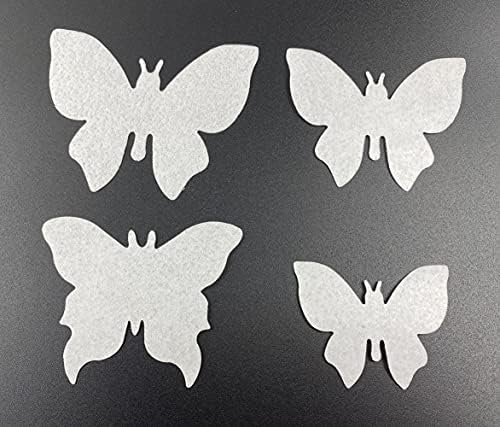 50Pcs Edible Wafer Cupcake Toppers Cake DIY White Blank Butterfly Cake Decoration Birthday Mix Size & White Colour