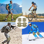 Qavctw Tactical Knee and Elbow Pads Set Protective Gear Knee Pads for Outdoor Sports Combat Paintball CS Cycling Skateboarding Skate Safety Guards Pads