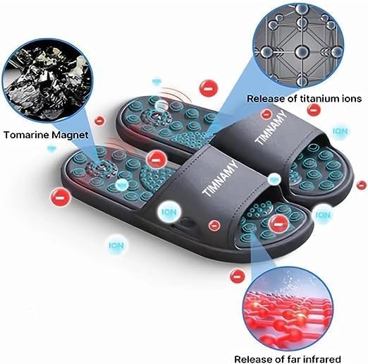 Far Infrared Ionic Massage Slippers, Circulation Slippers Sandals, Foot Massage Slippers, Reflexology Sandals for Women Men