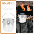 Healeved Stainless Steel Bar Bucket Dog Water Pail Stainless Steel Bucket with Lid Beverage Tub Ice Iron Camping Compost Kitchen Compost Bin Flour Tinplate