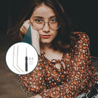 iplusmile 1 Pair Metal Glasses Replacement Temple, Black Eyeglasses Arms Legs, Eye Glasses Repair DIY Kit (Rose Gold)