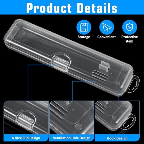 2Pcs Tongue Scraper Case, Cutlery Storage Box, Tongue Scraper Travel Box for Toothbrush Spoon Fork Holder, Camping Picnic