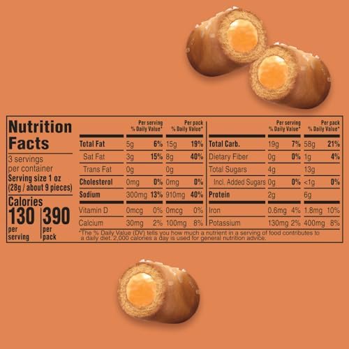 COMBOS Stuffed Snacks Cheddar Cheese Baked Pretzel Snacks, 3.0 Oz Pretzels Individual Bags (Pack of 12)