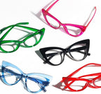 Eyekepper Huge Metalless Screwless Spring Hinges Blue Light Blocking Reading Glasses Women 6 Pack Cat Eye Computer Readers