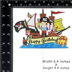 Festus Pirate Cake Topper, Pirate Birthday Party Decoration, Treasure Cake Topper, Pirate Ship Cake Toppe Cake Topper, Pirate Party Favor for Boys