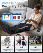YINGGG Air Leg Massager with Compression: Professional Full Compression Boots with Adjustable 9 Intensities, Leg Massager for Circulation and Fatigue Relief for Post-Workout(Large)