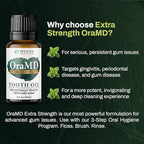 OraMD 4-in-1 Extra Strength Tooth Oil - Clinically Tested Maximum Strength Gum Disease Treatment, Gingivitis Treatment, Periodontal Disease Treatment, Sensitive Teeth and Gums - All-Natural (3 Pack)