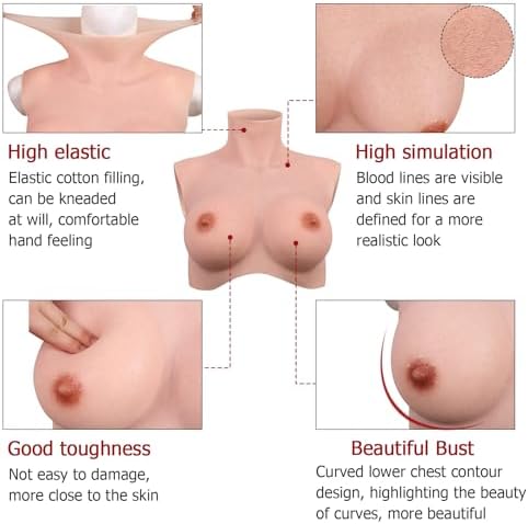Realistic Breast Forms Silicone Breastplate for Crossdresser Drag Queen Mastectomy Transgender ladyboy Cosplayer